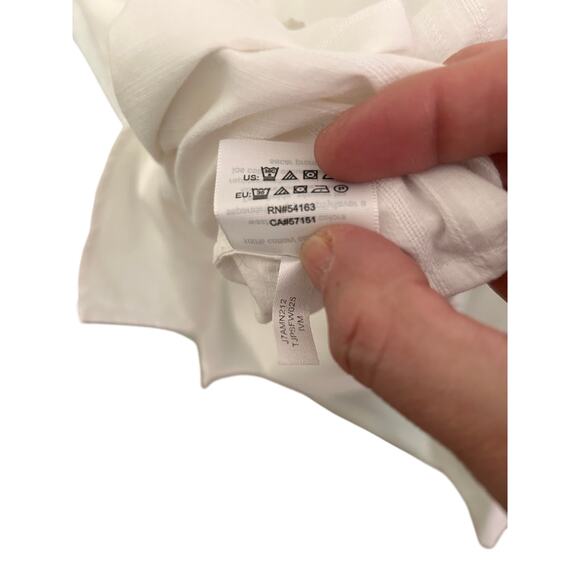 Tommy Hilfiger‎ Shirt Womens Medium White Half Button Front Long Sleeve - Picture 4 of 9